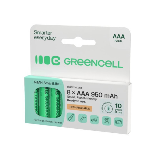 Akumulatorki paluszki 8xAAA HR03 950mAh