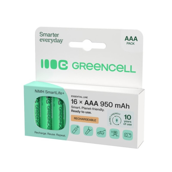 Akumulatorki paluszki 16xAAA HR03 950mAh