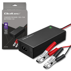 Ładowarka do akumulatora AGM GEL STD | Prostownik 12V | 4A | 48W | LED | Kabel 1.8m 