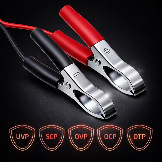 Ładowarka do akumulatora AGM GEL STD | Prostownik 12V | 4A | 48W | LED | Kabel 1.8m 