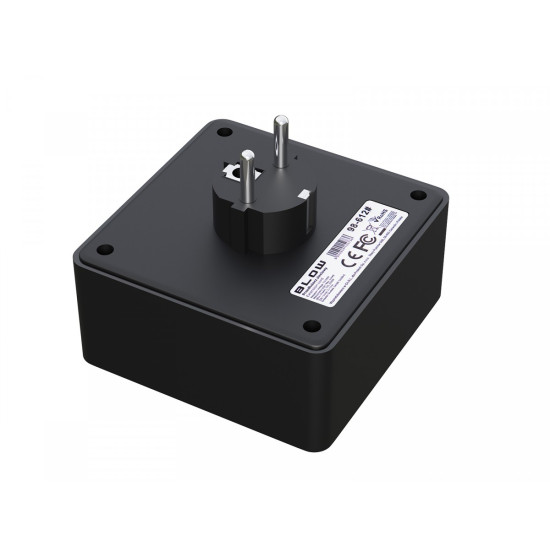 Rozgałęźnik R-20 PR 2-GNIAZDA + 2USB + USB-C czarny