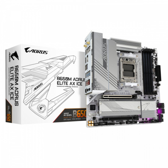 Płyta główna B650M A ELITE AX ICE HDMI/DP M2 m.ATX 