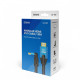 Kabel HDMI (M) v2.1, 1,8m, kątowy, 8K, miedź, niebiesko-czarny, złote końcówki, ethernet/3D, CL-147