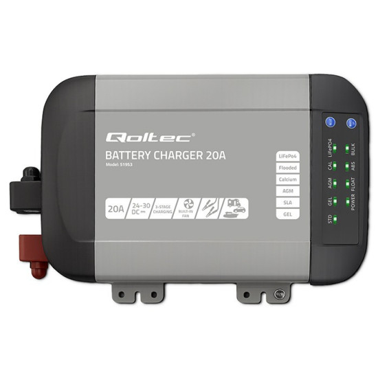 Inteligentna ładowarka Monolith do akumulatorów LiFePO4 AGM GEL  SLA | 20A | 24V 