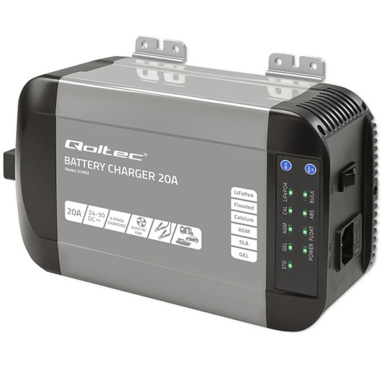 Inteligentna ładowarka Monolith do akumulatorów LiFePO4 AGM GEL  SLA | 20A | 24V 