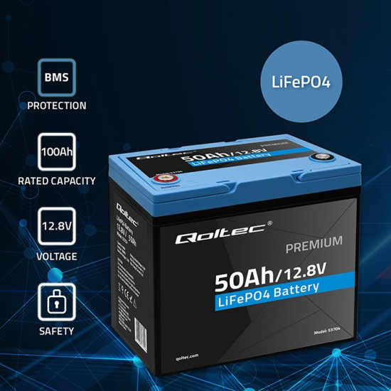 Akumulator LiFePO4 Litowo-Żelazowo-Fosforanowy | 12.8V | 50Ah |  640Wh | BMS 