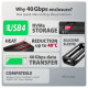Obudowa zewnętrzna aluminiowa EEM2-40G USB4 Gen 3x2 M.2 SSD NVMe 40Gbps passive, USB-C cable, silicon sleeve