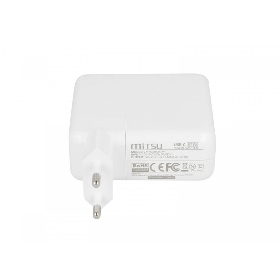Zasilacz ładowarka do laptopa 87W USB-C 5V-9V-12V-15V/3A, 20V/3.25A, 20.2V/4.3A PD
