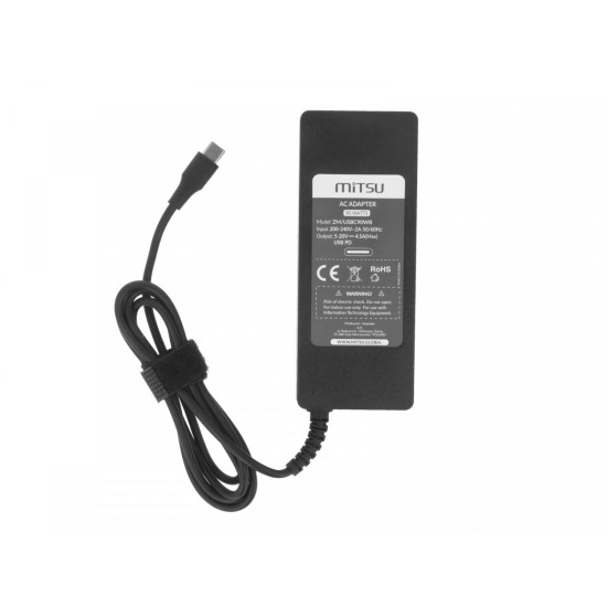 Zasilacz ładowarka do laptopa 90W USB-C 5V-9V-12V-15V/3A, 20V/4.5A PD