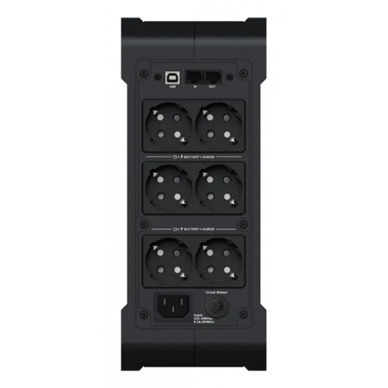 PowerUPS 200, 1600VA/1000W, 230V, Line Interactive, 6 Schuko