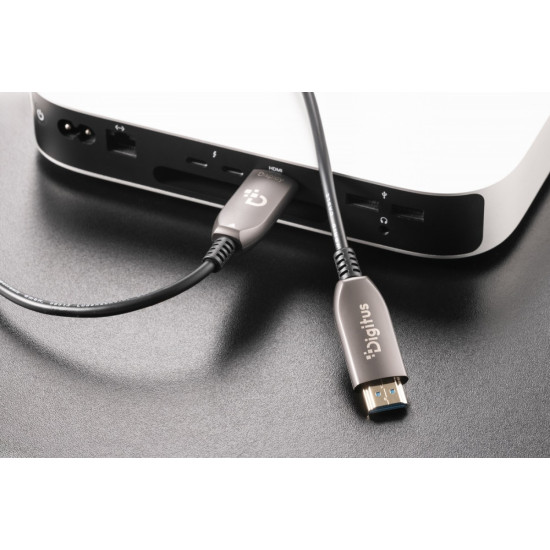 Kabel połączeniowy hybrydowy AOC HDMI 2.1 Ultra High Speed 8K/60Hz UHD HDMI A/HDMI A M/M 30m Czarny