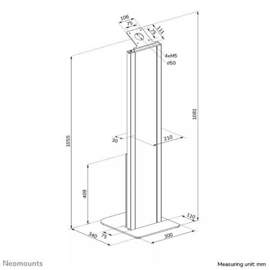 Podstawka podłogowa do tabletu FL15-628BL1 STAND TABLET 