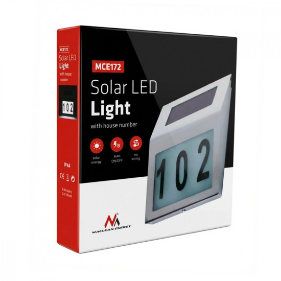 Lampa solarna MCE172 numer domu LED