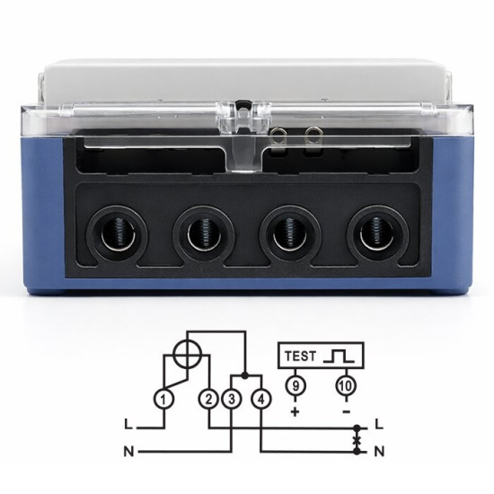 Jednofazowy miernik zużycia energii | 230V | 5(60)A | LCD 