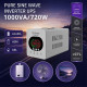 Zasilacz awaryjny UPS Pure Sine Wave | 1000VA/720W | Przetwornica12/230V z AVR | LCD | LiFePO4 AGM GEL 