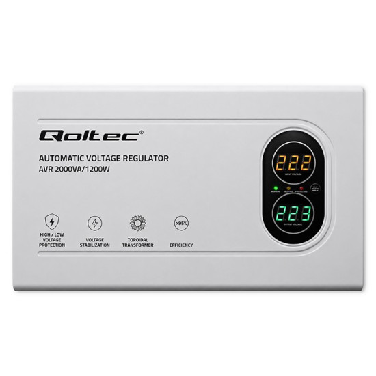 Stabilizator napięcia AVR 2000VA | 1200W | Toroidalny transformator 