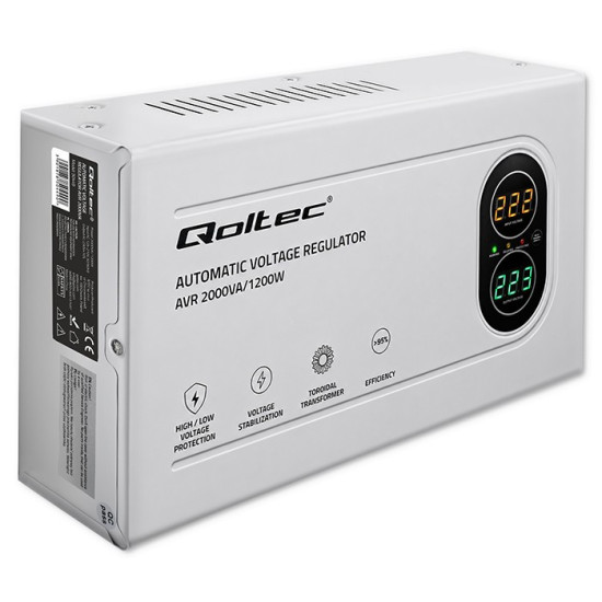 Stabilizator napięcia AVR 2000VA | 1200W | Toroidalny transformator 