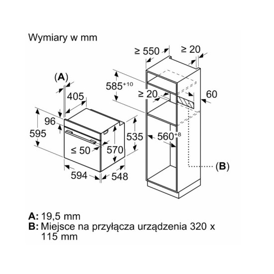 Piekarnik Serie 6 czarny HBG557EB3