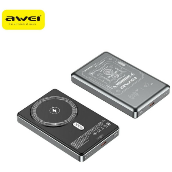 Powerbank PA-31 MagSafe 10000mAh indukcyjny szary 