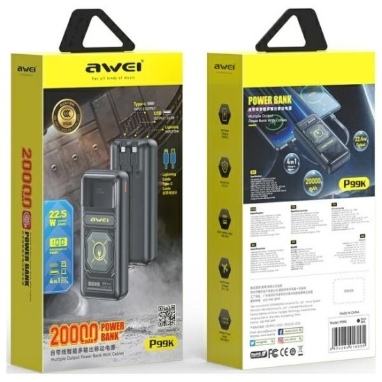 Powerbank P99K 22,5W 20000mAh czarny 