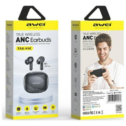 Słuchawki bluetooth 5.3 TA6 ANC czarne TWS 