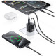 Ładowarka sieciowa JC Series CC261 20W GaN Fast Charger wbudowanykabel USB-C czarna 
