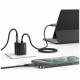 Ładowarka sieciowa JC Series CC264 30W GaN Fast Charger wbudowanykabel USB-C czarna 