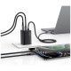 Ładowarka sieciowa JC Series CC266 65W GaN Fast Charger wbudowanykabel USB-C biała 