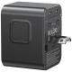 Ładowarka travel adapter 17W CC308 USB-C + USB-A 4w1 US/AU/EU/UK czarna 