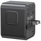Ładowarka travel adapter 17W CC308 USB-C + USB-A 4w1 US/AU/EU/UK czarna 