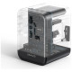 Ładowarka travel adapter 17W CC308 USB-C + USB-A 4w1 US/AU/EU/UK czarna 
