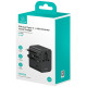 Ładowarka travel adapter 17W CC308 USB-C + USB-A 4w1 US/AU/EU/UK czarna 