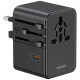 Ładowarka Travel Adapter 70W US/AU/EU/UK 3xUSB-C 4w1 czarny 
