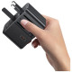 Ładowarka Travel Adapter 70W US/AU/EU/UK 3xUSB-C 4w1 czarny 