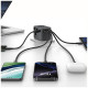 Ładowarka Travel Adapter 70W US/AU/EU/UK 3xUSB-C 4w1 czarny 