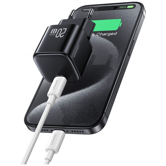 Ładowarka sieciowa JO Series CC260 20W USB-C + kabel USB-C/Lightning 1m biała 