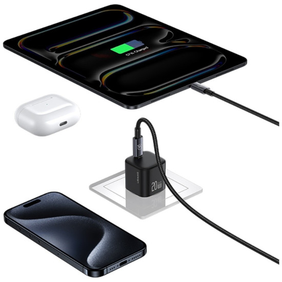 Ładowarka sieciowa JO Series CC260 20W USB-C + kabel USB-C/Lightning 1m biała 