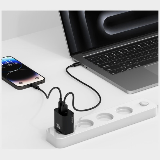 Ładowarka sieciowa T65 33W Fast Charging 1xUSB-C 1xUSB-A czarna 