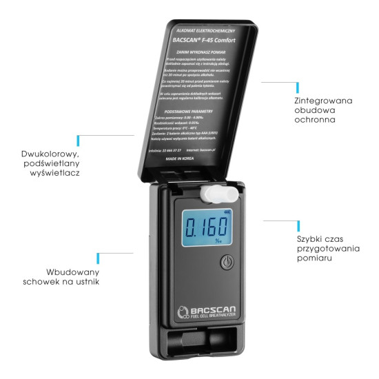 Alkomat elektrochemiczny BACscan F-45 COMFORT