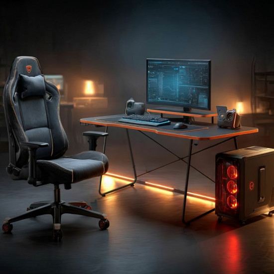 Biurko gamingowe z półką na monitor RS170 