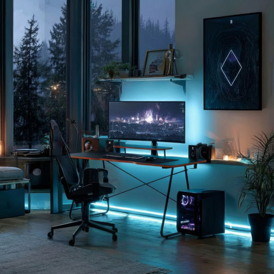 Biurko gamingowe z półką na monitor RS170 