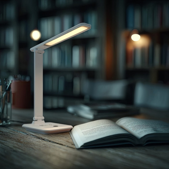 Lampka biurkowa LED 9w z ładowarką Qi MCE616W 
