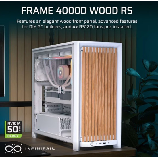 Obudowa FRAME 4000D RS Wood Mid-Tower White/Oak