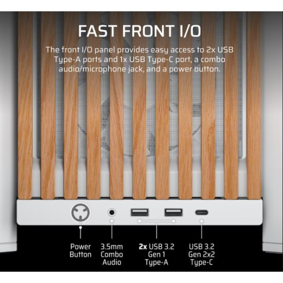 Obudowa FRAME 4000D RS Wood Mid-Tower White/Oak