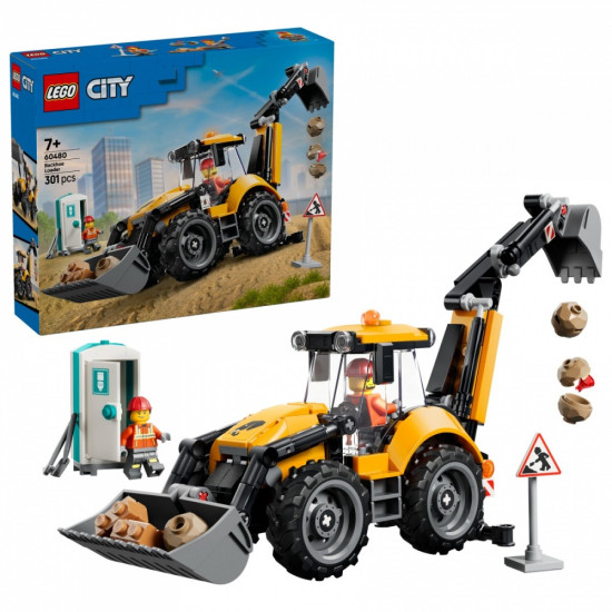 Klocki City 60480 Żółta koparko-ładowarka 