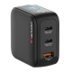 Ładowarka Mini GaN 65W TFT 2xUSB-C 1xUSB-A  EU/UK/USA 30238