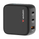 Ładowarka Mini GaN 65W TFT 2xUSB-C 1xUSB-A  EU/UK/USA 30238