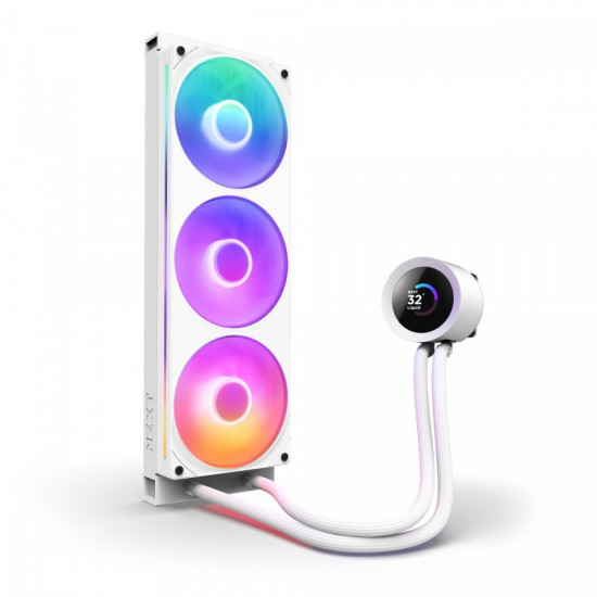 Chłodzenie wodne Kraken plus 360 RGB LCD białe 