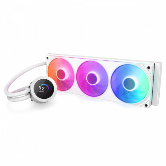 Chłodzenie wodne Kraken plus 360 RGB LCD białe 