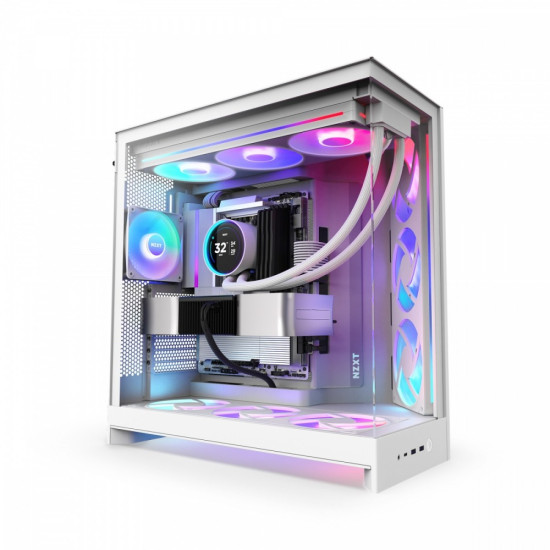 Obudowa H9 FLOW RGB Midi tower z oknem biała 